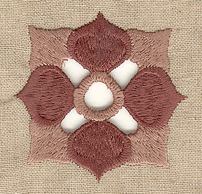 Embroidery Design: Floral square cutwork large 2.54w X 2.54h