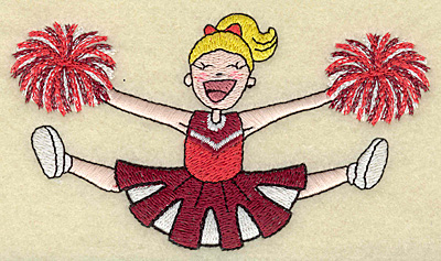 Embroidery Design: Cheerleader C 4.97w X 2.84h