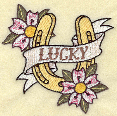 Embroidery Design: Lucky horseshoe  4.86w X 4.67h