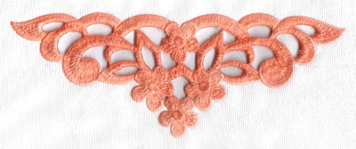 Embroidery Design: Cutwork winged floral design large8.21w X 3.17h