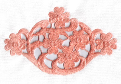 Embroidery Design: Cutwork six flower design large7.91w X 4.89h