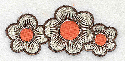 Embroidery Design: Flowers 1 applique 3.08w X 1.43h