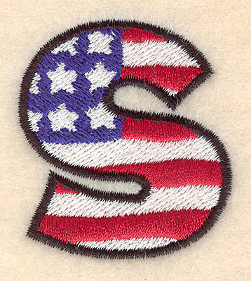 Embroidery Design: S large  2.01"h x 1.76"w