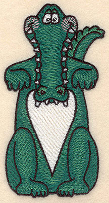 Embroidery Design: Alligator with heart 2.69w X 5.00h