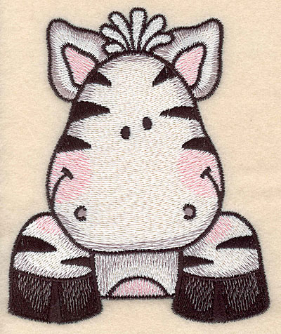 Embroidery Design: Zebra front view large5.00"H x 4.11"W