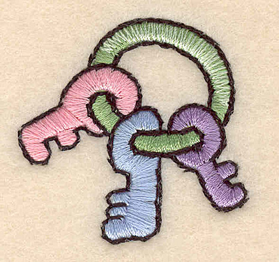 Embroidery Design: Baby keys large1.60"H x 1.63"W