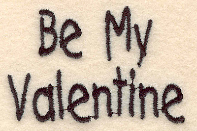 Embroidery Design: Be my valentine large1.71"H x 2.58"W