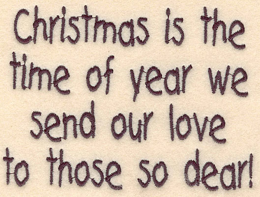 Embroidery Design: Christmas love large4.95w X 3.66h