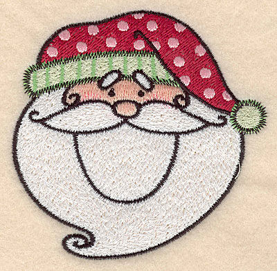 Embroidery Design: Santa's face3.43"H x 3.50"W