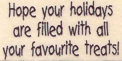 Embroidery Design: Holiday favorite treats large2.97"H x 6.01"W