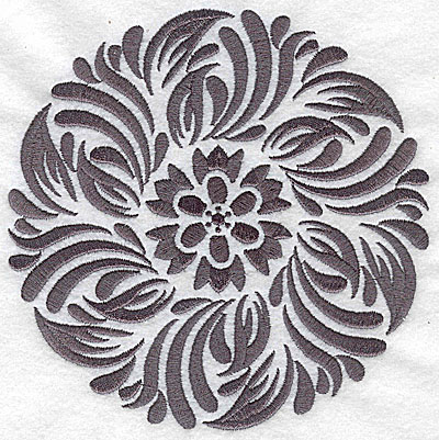 Embroidery Design: Damask Block 6 large 6.46w X 6.48h