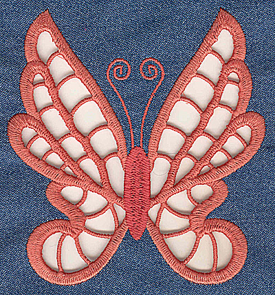 Embroidery Design: Cutwork Butterfly H large 4.58w X 4.95h