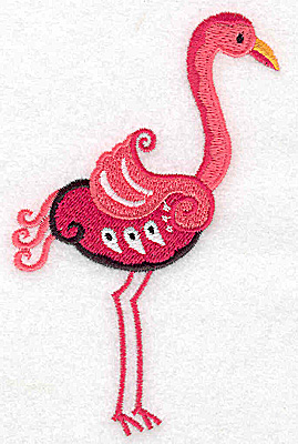 Embroidery Design: Flamingo C large 3.02w X 4.93h
