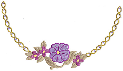 Embroidery Design: Floral Neckline E large 10.04w X 5.63h
