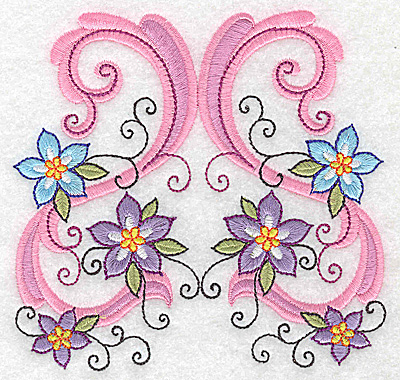 Embroidery Design: Delicate Floral design I large 4.92w X 4.74h