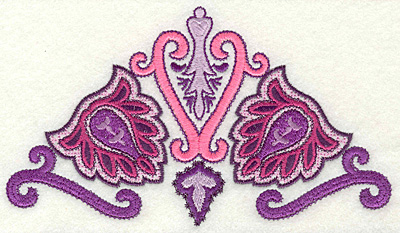 Embroidery Design: Paisley J Large 4.00" x 6.99"