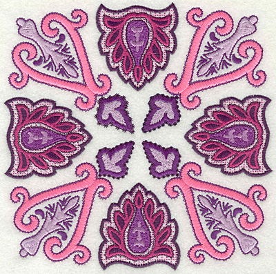 Embroidery Design: Large Paisley L  7.00" x 7.00"