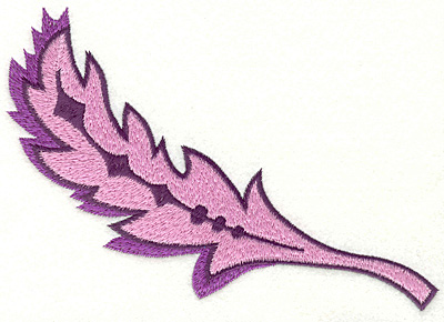 Embroidery Design: Feather Paisley O Large 4.92" x 6.80"