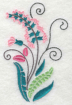 Embroidery Design: Dainty flowers 5B 2.42w X 3.79h