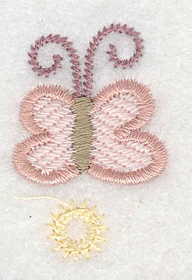 Embroidery Design: Butterfly mini  1.59"h x 1.05"w