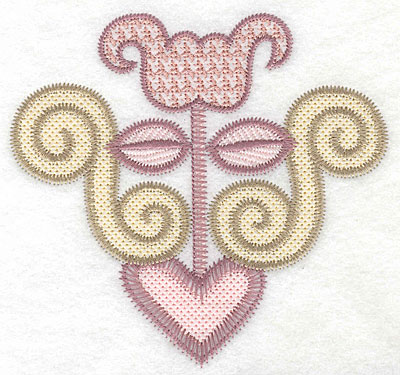 Embroidery Design: Motif D large  4.98"h x 5.27"w