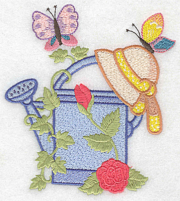 Embroidery Design: Watering Can B large 4.39w X 4.96h