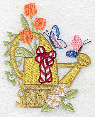 Embroidery Design: Watering Can I large 3.99w X 4.90h