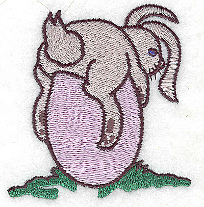 Embroidery Design: Bunny on top of egg  2.86w X 3.05h