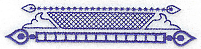 Embroidery Design: Elegant border 5 large 4.95w X 1.08h