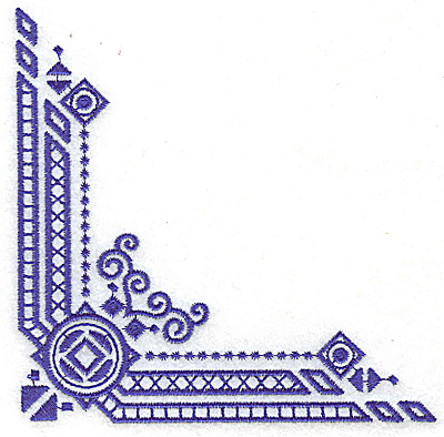 Embroidery Design: Elegant corner 9 large 4.93w X 4.93h