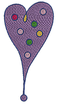 Embroidery Design: Heart 5 3.03w X 5.98h