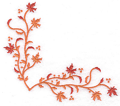 Embroidery Design: Twig and leaf border 4.97w X 4.21h