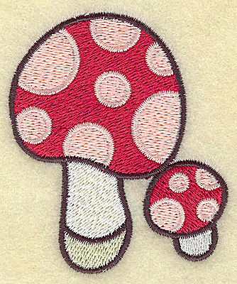 Embroidery Design: Toadstools 2.56w X 3.05h