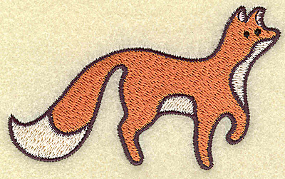 Embroidery Design: Fox 3.77w X 2.31h