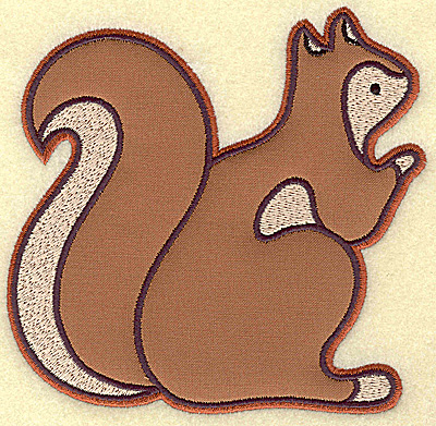 Embroidery Design: Squirrel applique 5.02w X 4.98h