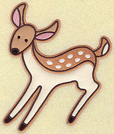Embroidery Design: Deer (Triple applique] 6.10w X 4.97h