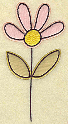 Embroidery Design: Flower (Double applique} 6.92w X 3.62h