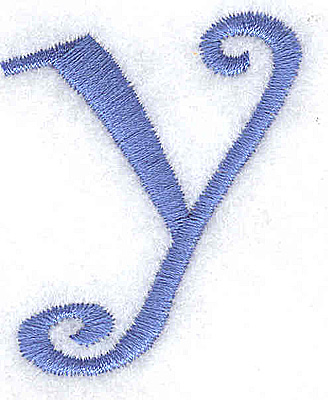 Embroidery Design: y lower case 1.54w X 1.85h