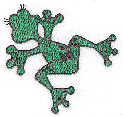 Embroidery Design: Frog jumping large 4.63w X 4.39h