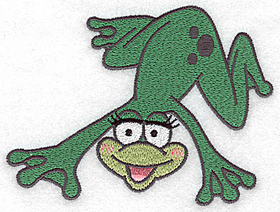 Embroidery Design: Frog swimming large 4.95w X 3.70h