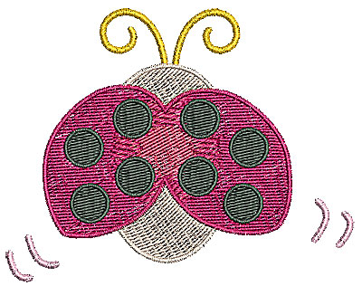 Embroidery Design: Ladybug 3.86w X 3.03h