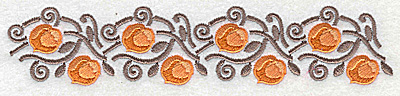 Embroidery Design: Apricot border 6.96w X 1.45h