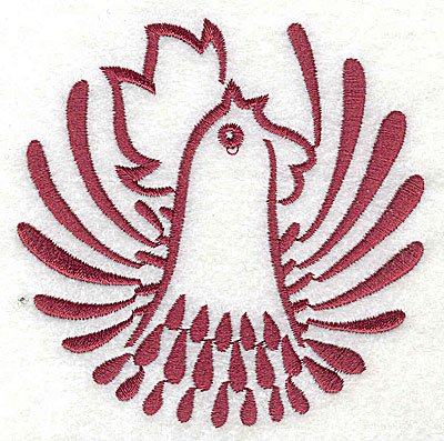 Embroidery Design: Rooster 1 large3.84w x 3.86h