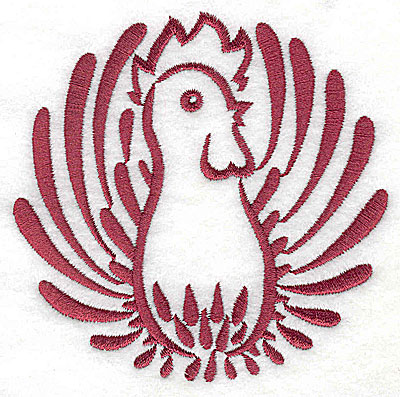 Embroidery Design: Rooster 7 large3.79w x 3.86h