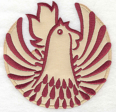 Embroidery Design: Rooster 1 applique4.97w x 5.01h