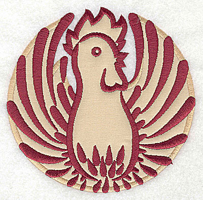 Embroidery Design: Rooster 7 applique4.96w x 5.03h