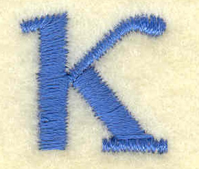 Embroidery Design: Kappa lower case small 0.72w X 0.70h