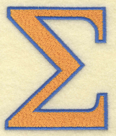 Embroidery Design: Sigma large 2.50w X 3.03h