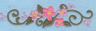 Embroidery Design: Flowers F 3.86w X 1.07h