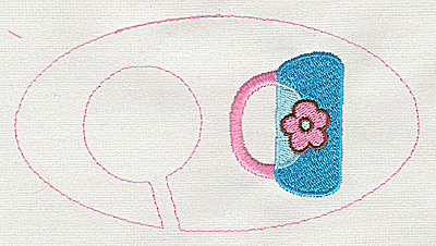 Embroidery Design: Closet dividers girls Purse 5.40w X 2.91h
